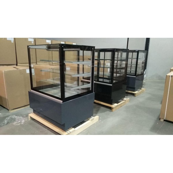 Холодильная витрина кондитерская с прямым стеклом (нержавеющая сталь) JUKA VDL108A