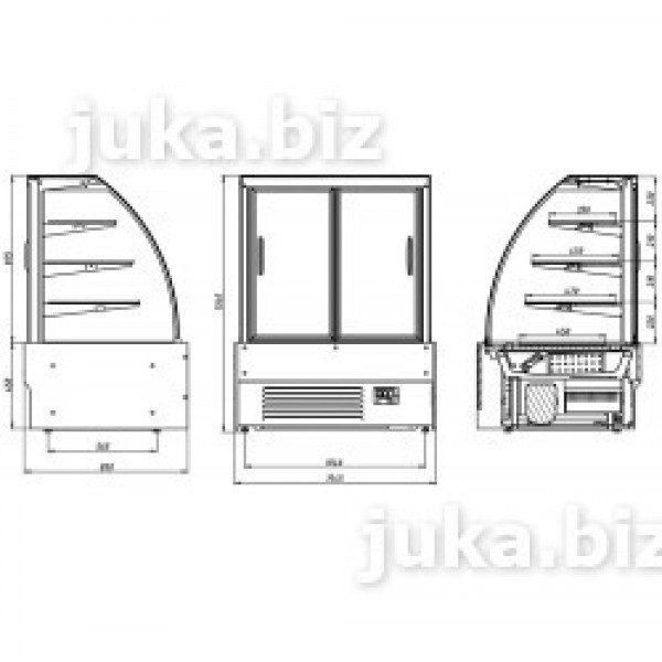 Кондитерська холодильна вітрина JUKA VDL158 (нерж)
