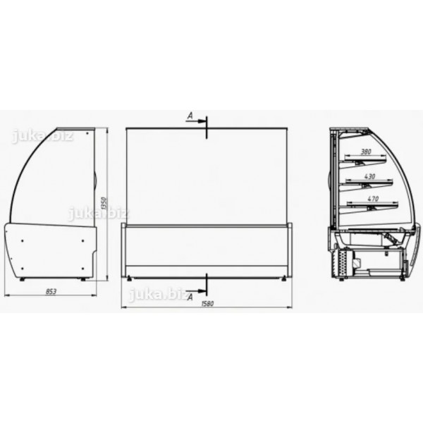 Кондитерская холодильная витрина JUKA VDL158