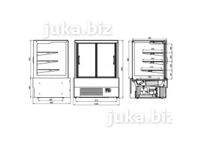 Кондитерская холодильная витрина JUKA VDL158A (нерж)