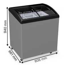 Морозильний лар з гнутим склом Juka M200S REF