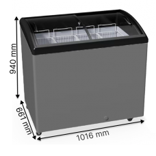 Морозильний лар з гнутим склом Juka M300S REF