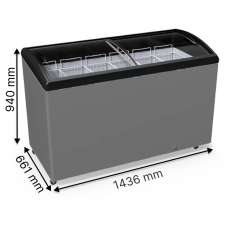 Морозильний лар з гнутим склом Juka M500S REF