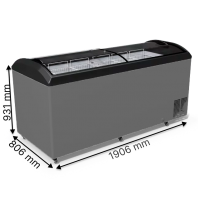 Морозильный ларь бонета с гнутым стеклом б/у JUKA M800D