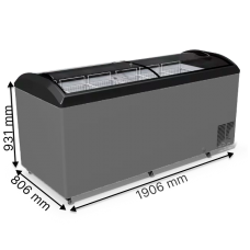 Морозильный ларь бонета с гнутым стеклом б/у JUKA M800D