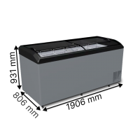 Морозильний лар бонета з гнутим склом б/в JUKA M800S