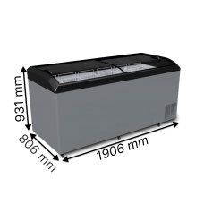 Морозильний лар бонета з гнутим склом б/в JUKA M800S