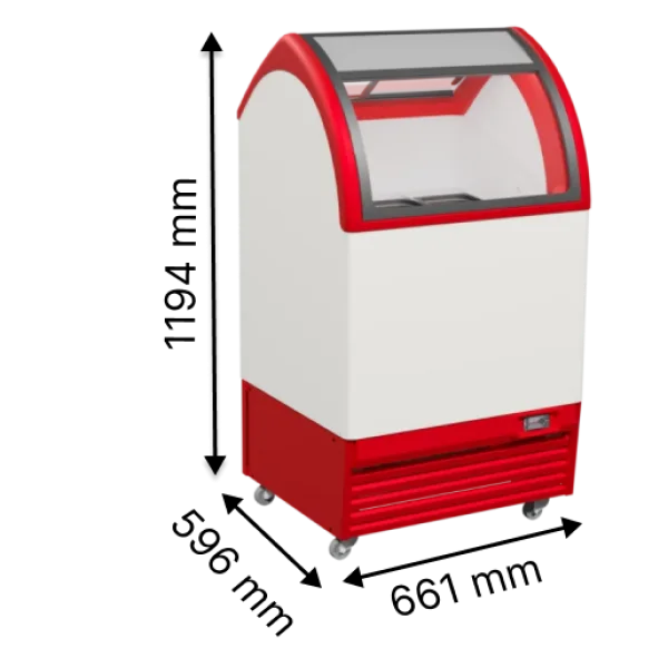 Морозильна вітрина з гнутим склом JUKA M100Q