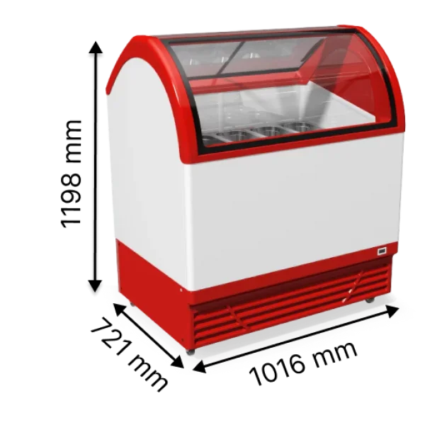 Морозильна вітрина з гнутим склом JUKA M300Q