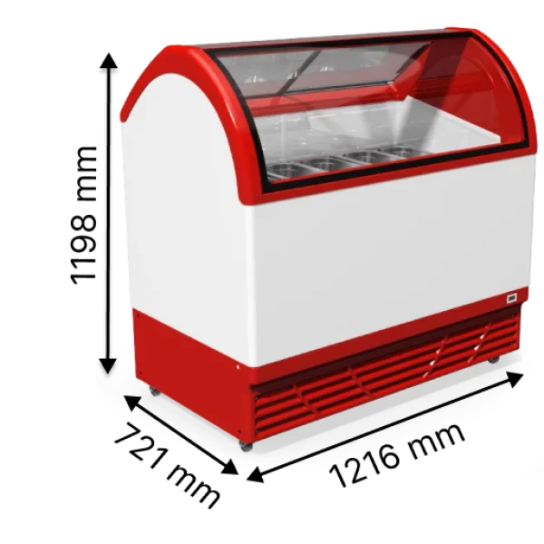 Морозильна вітрина з гнутим склом JUKA M400Q