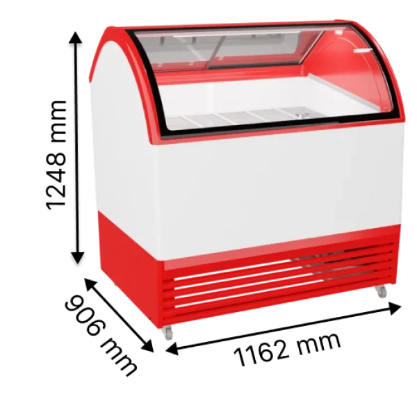 Морозильна вітрина з гнутим склом JUKA M12Q