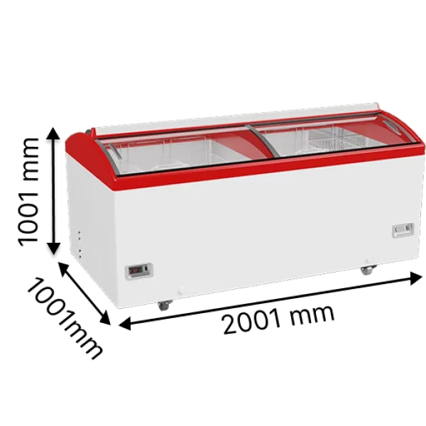 Морозильна скриня  бонета з гнутим склом JUKA M1000S (-14...-23)