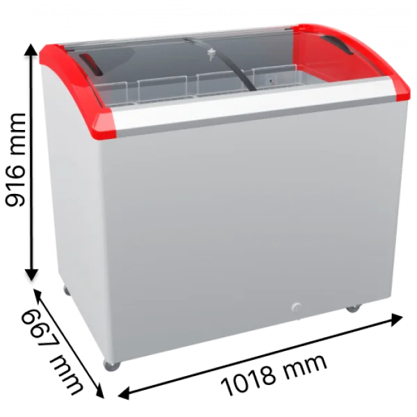 Морозильна скриня з гнутим розсувним склом JUKA M300SF