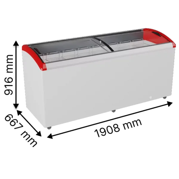 Морозильна скриня з гнутим розсувним склом JUKA M700SF