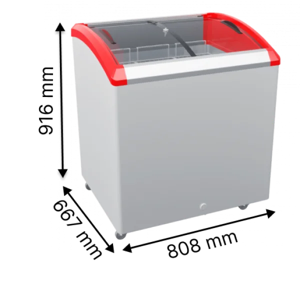 Морозильна скриня з гнутим розсувним склом JUKA N200SF (-5С...+5С)